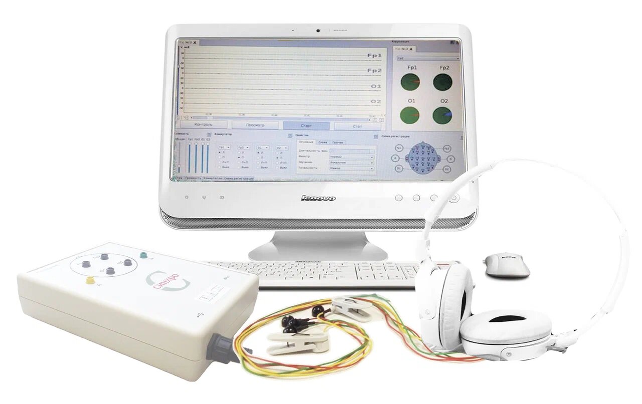 Синхро. Синхро 8м. Биоакустический комплекс синхро-с. Электроэнцефалограмма мозга. ЭЭГ рисунок при проведение биоакустической коррекции.