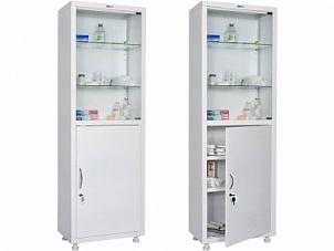Шкаф для медикаментов и инструментов HILFE МД 1 1760/SG